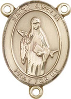 St. Amelia - .75" Oval - Gold Filled Centerpiece